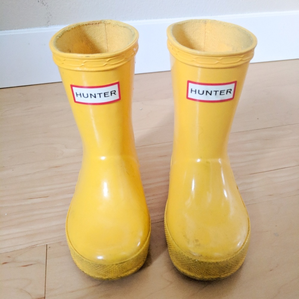 Classic Yellow Hunter gloss rainboots